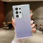 Custodia per telefono a copertura totale in TPU + PC + carta glitterata, For Samsung Galaxy S24 Ultra 5G