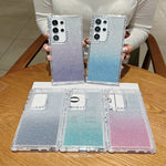 Custodia per telefono a copertura totale in TPU + PC + carta glitterata, For Samsung Galaxy S24 Ultra 5G