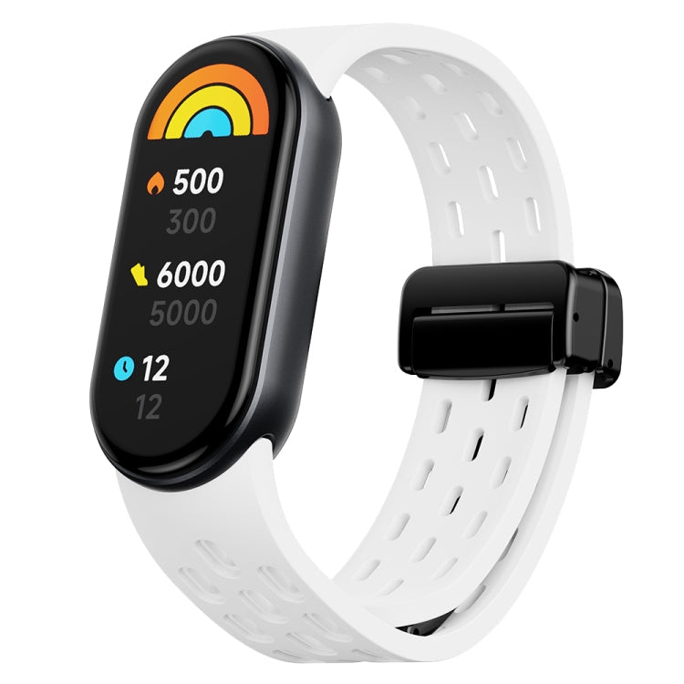 Cinturino per orologio in silicone con fibbia pieghevole magnetica, For Xiaomi Smart Band 9