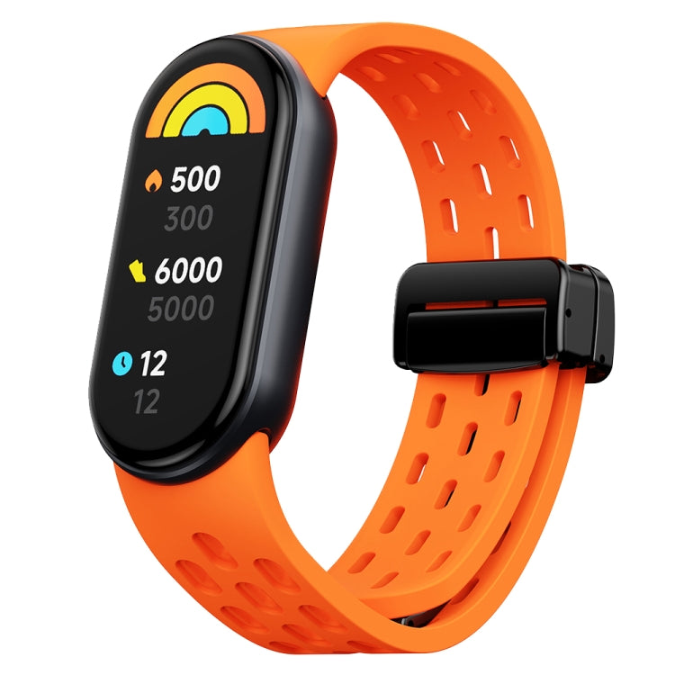 Cinturino per orologio in silicone con fibbia pieghevole magnetica, For Xiaomi Smart Band 9