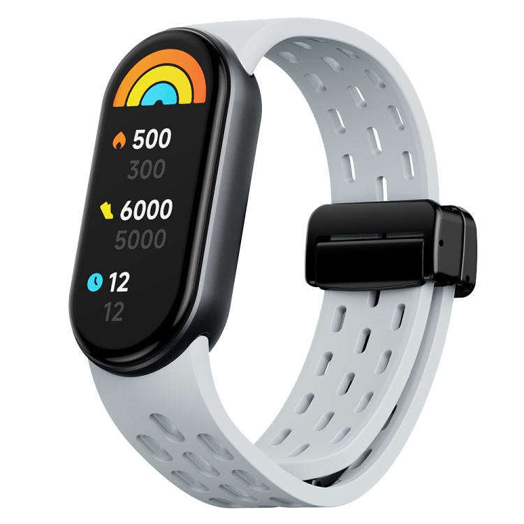Cinturino per orologio in silicone con fibbia pieghevole magnetica, For Xiaomi Smart Band 9