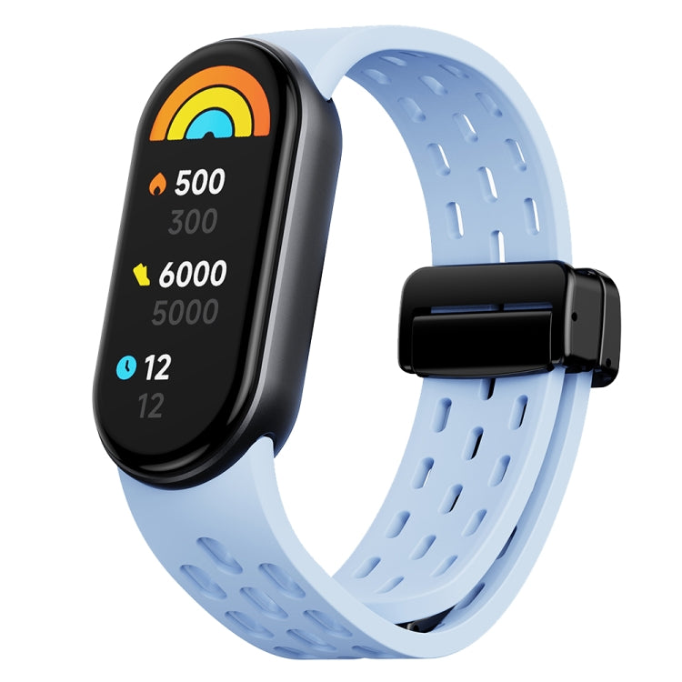 Cinturino per orologio in silicone con fibbia pieghevole magnetica, For Xiaomi Smart Band 9
