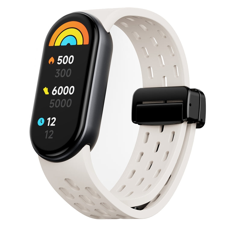 Cinturino per orologio in silicone con fibbia pieghevole magnetica, For Xiaomi Smart Band 9
