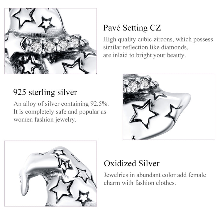 Accessori per collana braccialetto fai-da-te con perline per cappello da strega in argento sterling S925, SCC1261