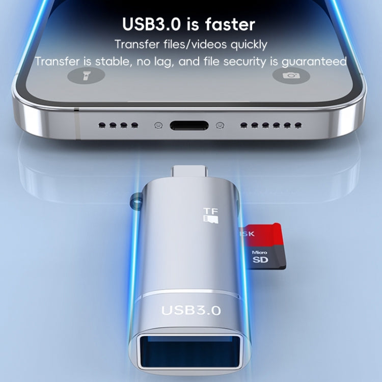 Adattatore Type-C 2 in 1 USB e lettore schede TF