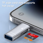 Adattatore Type-C 2 in 1 USB e lettore schede TF