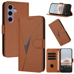 Custodia per telefono in pelle con fibbia a motivo triangolare, For Samsung Galaxy S26 5G, For Samsung Galaxy S25 FE 5G, For Samsung Galaxy S25 5G