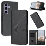 Custodia per telefono in pelle con fibbia a motivo triangolare, For Samsung Galaxy S26 5G, For Samsung Galaxy S25 FE 5G, For Samsung Galaxy S25 5G