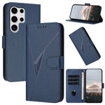 Custodia per telefono in pelle con fibbia a motivo triangolare, For Samsung Galaxy S25+ 5G, For Samsung Galaxy S25 Ultra 5G, For Samsung Galaxy S24 FE 5G
