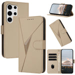 Custodia per telefono in pelle con fibbia a motivo triangolare, For Samsung Galaxy S25+ 5G, For Samsung Galaxy S25 Ultra 5G, For Samsung Galaxy S24 FE 5G