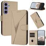 Custodia per telefono in pelle con fibbia a motivo triangolare, For Samsung Galaxy S24 Ultra 5G, For Samsung Galaxy S24+ 5G, For Samsung Galaxy S24 5G