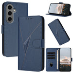 Custodia per telefono in pelle con fibbia a motivo triangolare, For Samsung Galaxy S24 Ultra 5G, For Samsung Galaxy S24+ 5G, For Samsung Galaxy S24 5G