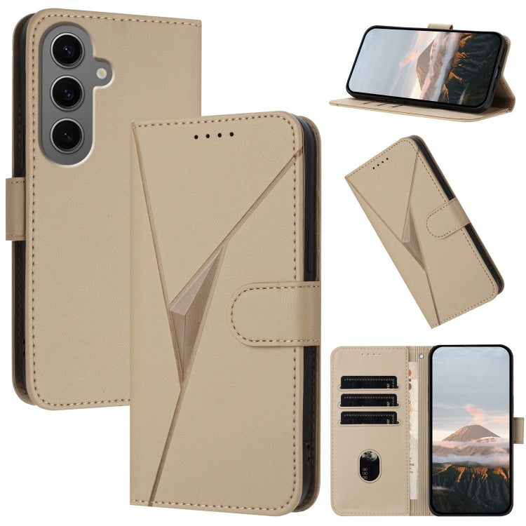 Custodia per telefono in pelle con fibbia a motivo triangolare, For Samsung Galaxy S24 Ultra 5G, For Samsung Galaxy S24+ 5G, For Samsung Galaxy S24 5G