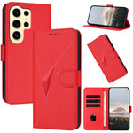Custodia per telefono in pelle con fibbia a motivo triangolare, For Samsung Galaxy S24 Ultra 5G, For Samsung Galaxy S24+ 5G, For Samsung Galaxy S24 5G