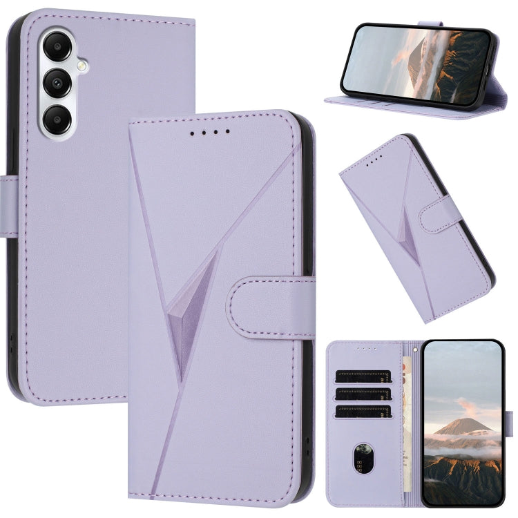 Custodia per telefono in pelle con fibbia a motivo triangolare, For Samsung Galaxy S25+ 5G, For Samsung Galaxy S25 Ultra 5G, For Samsung Galaxy S24 FE 5G