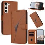 Custodia per telefono in pelle con fibbia a motivo triangolare, For Samsung Galaxy S23 5G, For Samsung Galaxy S20 FE 5G, For Samsung Galaxy S22 Ultra 5G