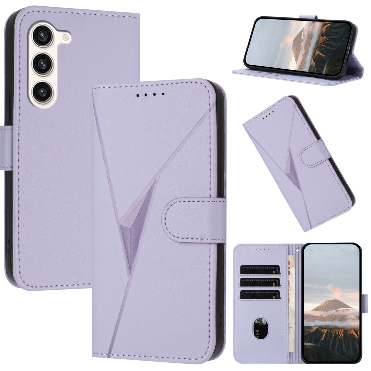 Custodia per telefono in pelle con fibbia a motivo triangolare, For Samsung Galaxy S23 5G, For Samsung Galaxy S20 FE 5G, For Samsung Galaxy S22 Ultra 5G