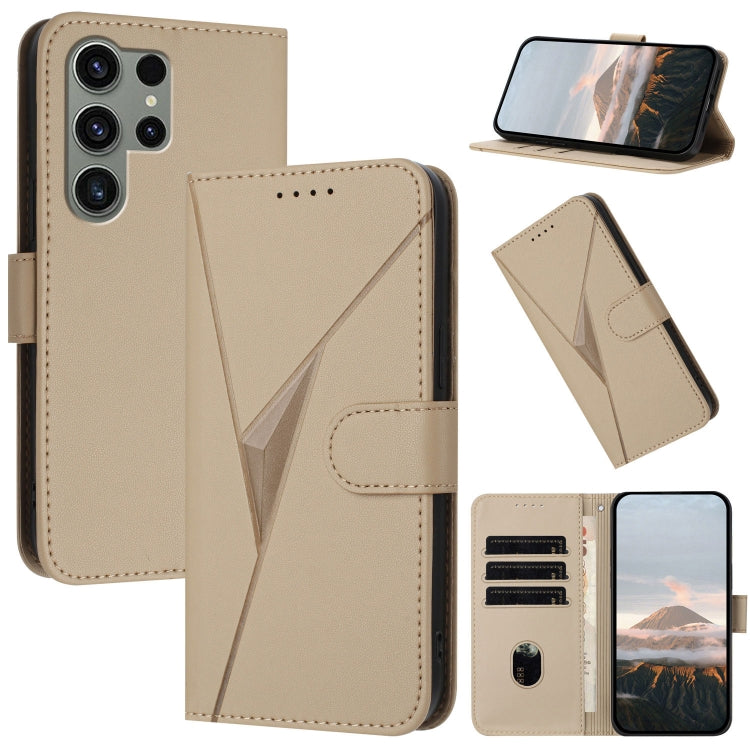 Custodia per telefono in pelle con fibbia a motivo triangolare, For Samsung Galaxy S23 FE 5G, For Samsung Galaxy S23 Ultra 5G, For Samsung Galaxy S23+ 5G