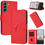Custodia per telefono in pelle con fibbia a motivo triangolare, For Samsung Galaxy S22+ 5G, For Samsung Galaxy S22 5G, For Samsung Galaxy S21 FE 5G