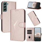 Custodia per telefono in pelle con fibbia a motivo triangolare, For Samsung Galaxy S22+ 5G, For Samsung Galaxy S22 5G, For Samsung Galaxy S21 FE 5G