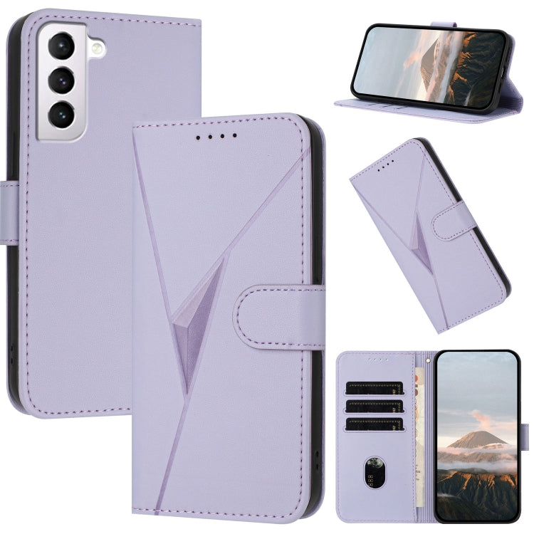 Custodia per telefono in pelle con fibbia a motivo triangolare, For Samsung Galaxy S21 5G, For Samsung Galaxy S21+ 5G, For Samsung Galaxy S21 Ultra 5G