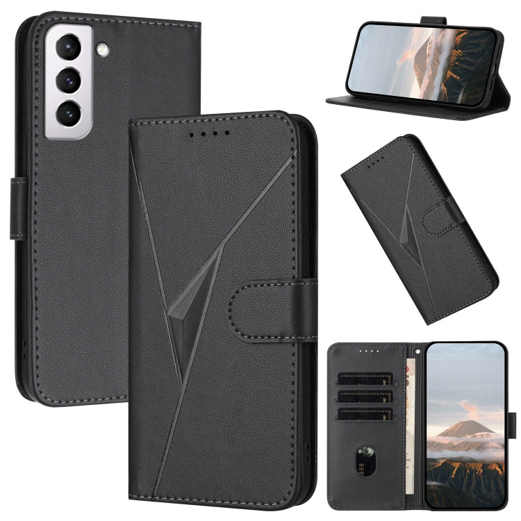 Custodia per telefono in pelle con fibbia a motivo triangolare, For Samsung Galaxy S21 5G, For Samsung Galaxy S21+ 5G, For Samsung Galaxy S21 Ultra 5G