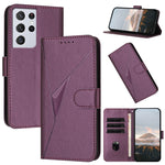 Custodia per telefono in pelle con fibbia a motivo triangolare, For Samsung Galaxy S21 5G, For Samsung Galaxy S21+ 5G, For Samsung Galaxy S21 Ultra 5G