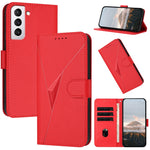 Custodia per telefono in pelle con fibbia a motivo triangolare, For Samsung Galaxy S22+ 5G, For Samsung Galaxy S22 5G, For Samsung Galaxy S21 FE 5G