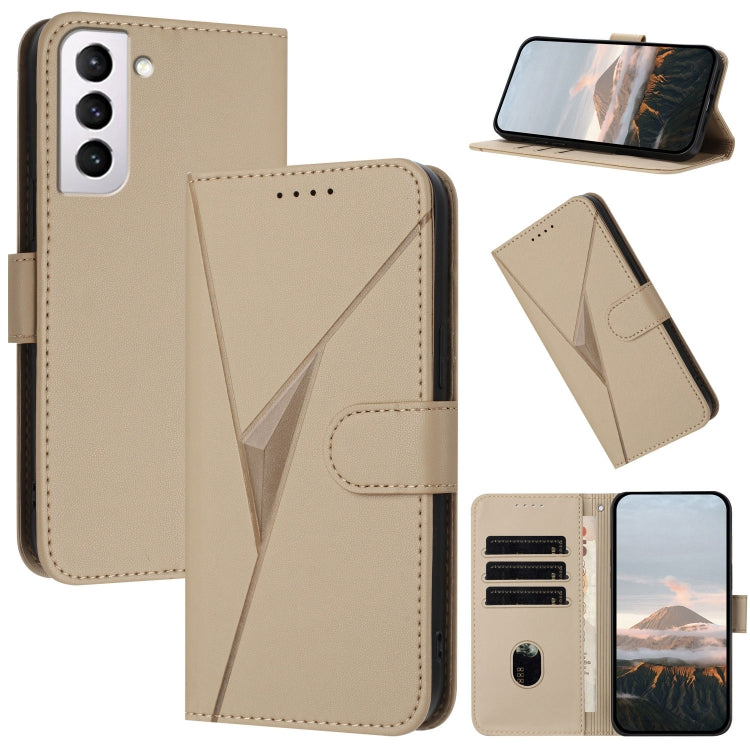 Custodia per telefono in pelle con fibbia a motivo triangolare, For Samsung Galaxy S22+ 5G, For Samsung Galaxy S22 5G, For Samsung Galaxy S21 FE 5G
