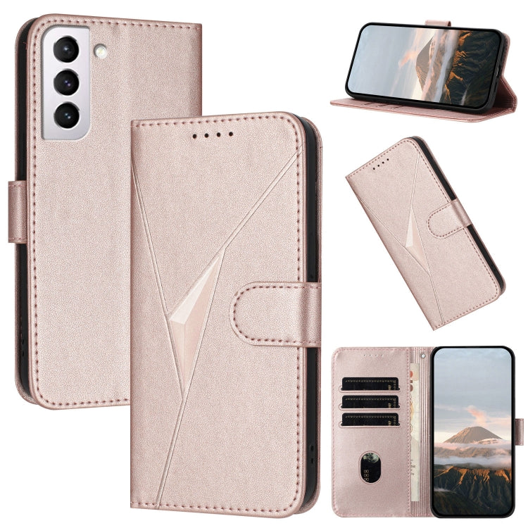 Custodia per telefono in pelle con fibbia a motivo triangolare, For Samsung Galaxy S22+ 5G, For Samsung Galaxy S22 5G, For Samsung Galaxy S21 FE 5G