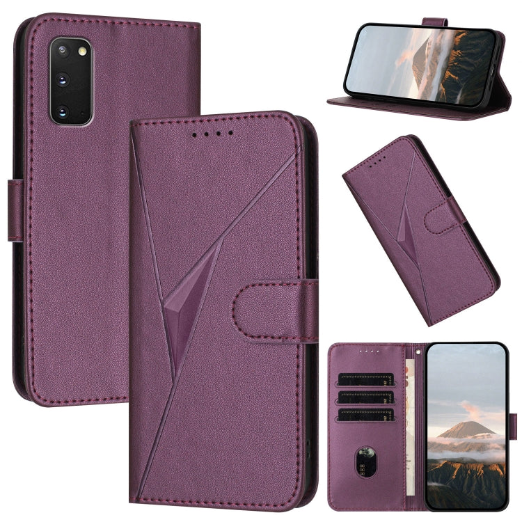 Custodia per telefono in pelle con fibbia a motivo triangolare, For Samsung Galaxy S23 5G, For Samsung Galaxy S20 FE 5G, For Samsung Galaxy S22 Ultra 5G