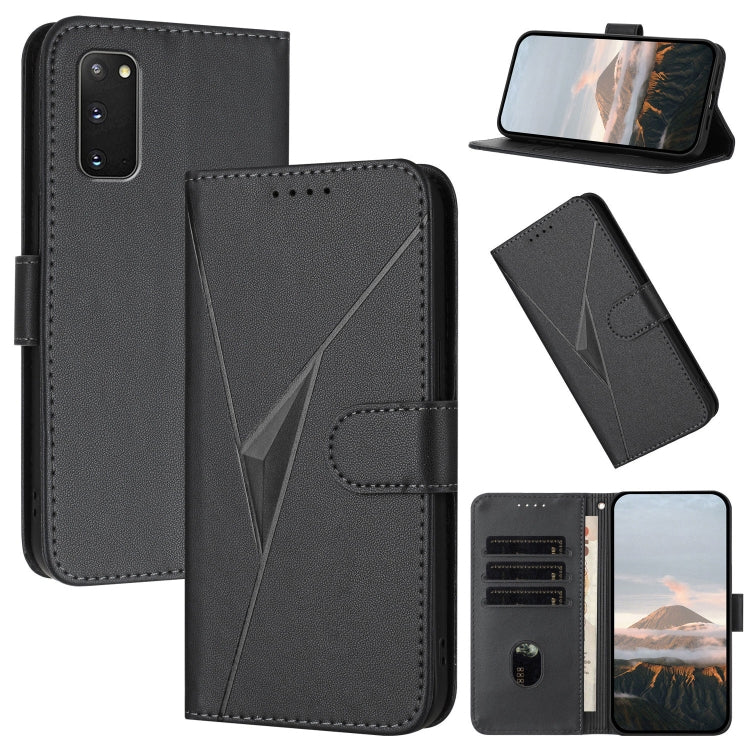 Custodia per telefono in pelle con fibbia a motivo triangolare, For Samsung Galaxy S23 5G, For Samsung Galaxy S20 FE 5G, For Samsung Galaxy S22 Ultra 5G