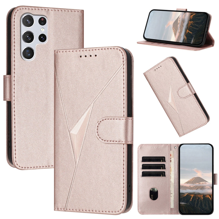 Custodia per telefono in pelle con fibbia a motivo triangolare, For Samsung Galaxy S23 5G, For Samsung Galaxy S20 FE 5G, For Samsung Galaxy S22 Ultra 5G