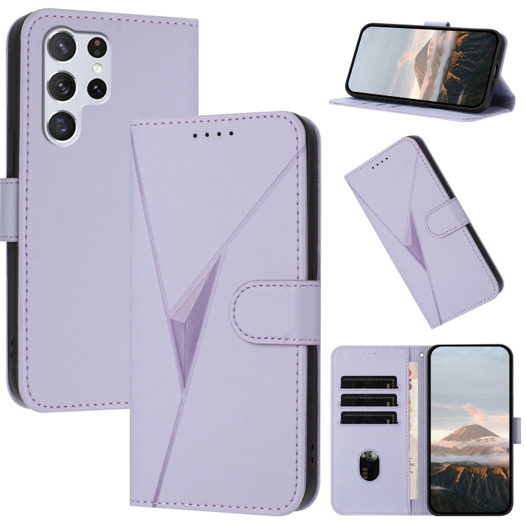 Custodia per telefono in pelle con fibbia a motivo triangolare, For Samsung Galaxy S23 5G, For Samsung Galaxy S20 FE 5G, For Samsung Galaxy S22 Ultra 5G