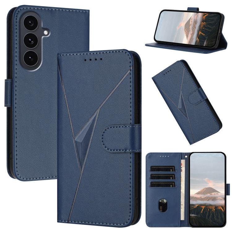 Custodia per telefono in pelle con fibbia a motivo triangolare, For Samsung Galaxy S26 5G, For Samsung Galaxy S25 FE 5G, For Samsung Galaxy S25 5G