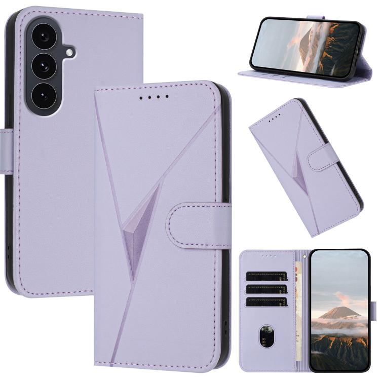 Custodia per telefono in pelle con fibbia a motivo triangolare, For Samsung Galaxy S26 5G, For Samsung Galaxy S25 FE 5G, For Samsung Galaxy S25 5G
