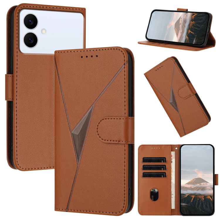 Custodia per telefono in pelle con fibbia a motivo triangolare, For Galaxy S26 FE 5G, For Samsung Galaxy S26 Edge 5G, For Samsung Galaxy S26 Ultra 5G