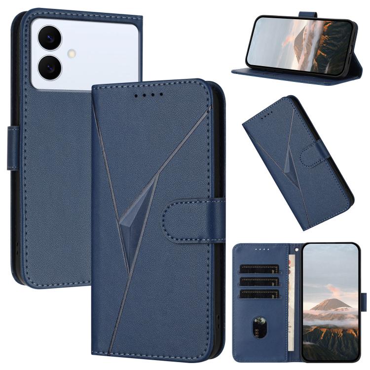 Custodia per telefono in pelle con fibbia a motivo triangolare, For Galaxy S26 FE 5G, For Samsung Galaxy S26 Edge 5G, For Samsung Galaxy S26 Ultra 5G