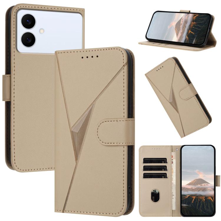Custodia per telefono in pelle con fibbia a motivo triangolare, For Galaxy S26 FE 5G, For Samsung Galaxy S26 Edge 5G, For Samsung Galaxy S26 Ultra 5G