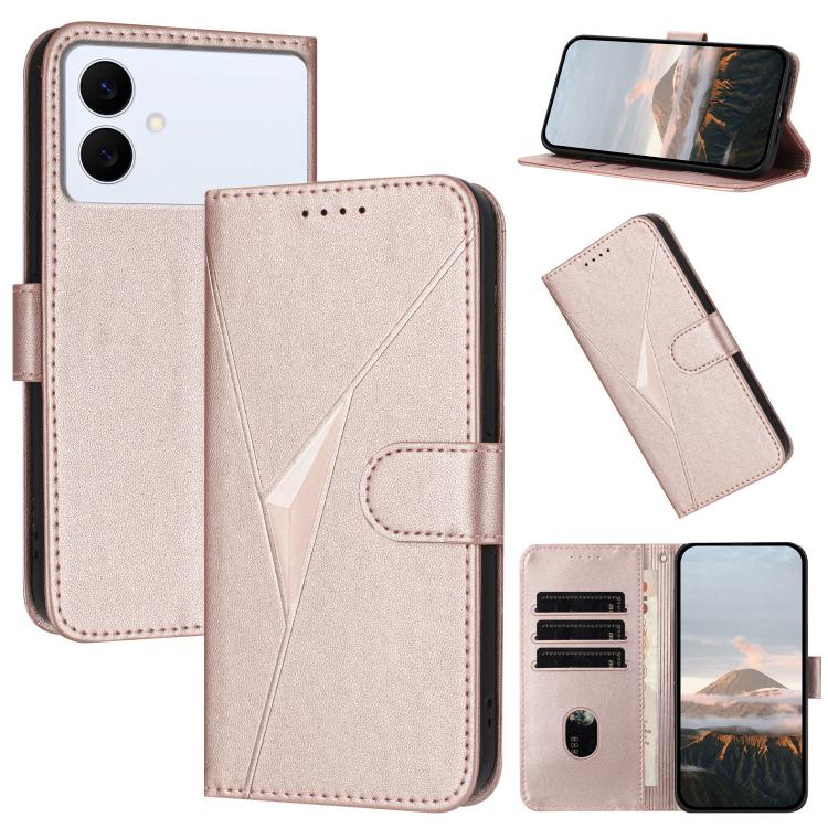 Custodia per telefono in pelle con fibbia a motivo triangolare, For Galaxy S26 FE 5G, For Samsung Galaxy S26 Edge 5G, For Samsung Galaxy S26 Ultra 5G