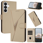 Custodia per telefono in pelle con fibbia a motivo triangolare, For Samsung Galaxy S26 5G, For Samsung Galaxy S25 FE 5G, For Samsung Galaxy S25 5G