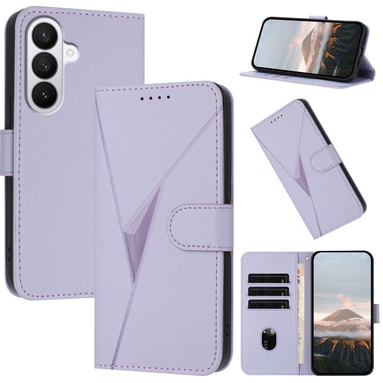 Custodia per telefono in pelle con fibbia a motivo triangolare, For Samsung Galaxy S26 5G, For Samsung Galaxy S25 FE 5G, For Samsung Galaxy S25 5G
