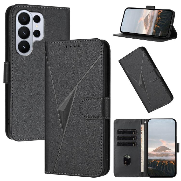 Custodia per telefono in pelle con fibbia a motivo triangolare, For Galaxy S26 FE 5G, For Samsung Galaxy S26 Edge 5G, For Samsung Galaxy S26 Ultra 5G