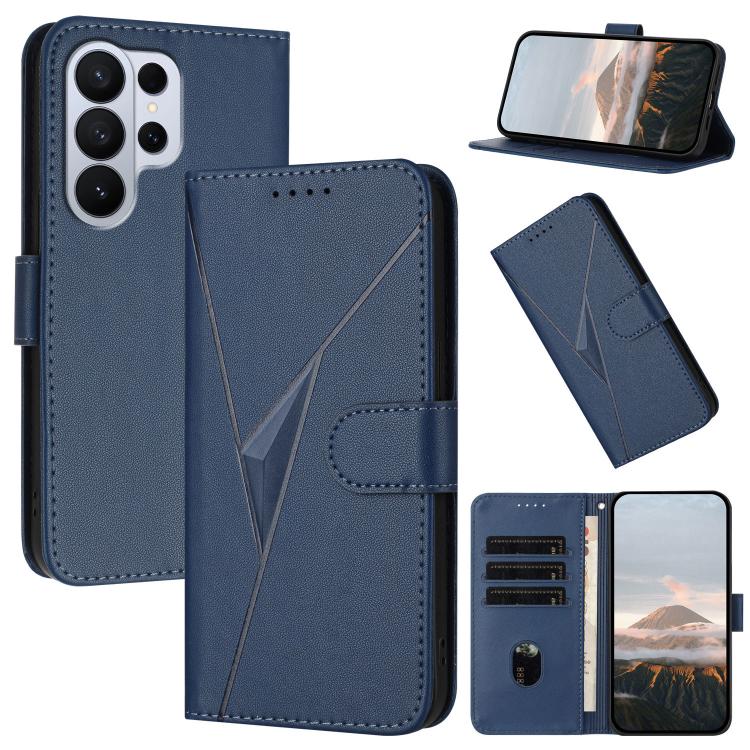 Custodia per telefono in pelle con fibbia a motivo triangolare, For Galaxy S26 FE 5G, For Samsung Galaxy S26 Edge 5G, For Samsung Galaxy S26 Ultra 5G