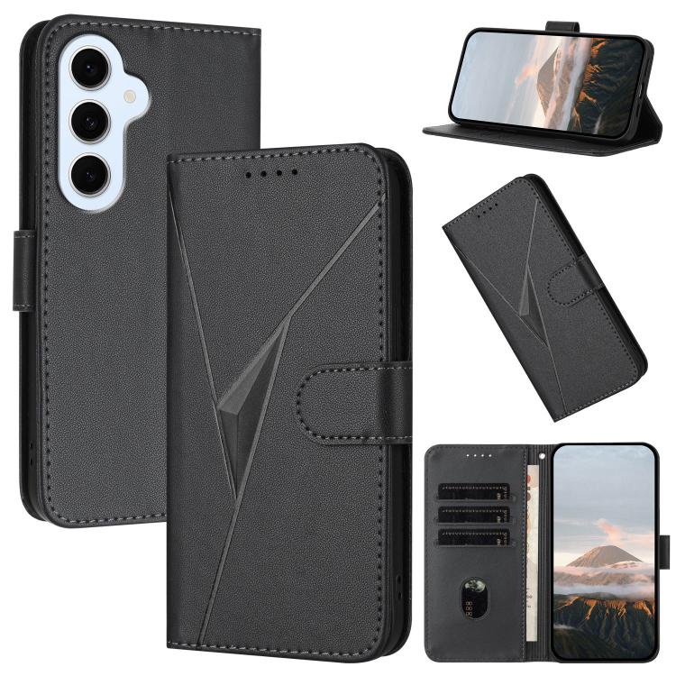 Custodia per telefono in pelle con fibbia a motivo triangolare, For Galaxy S26 FE 5G, For Samsung Galaxy S26 Edge 5G, For Samsung Galaxy S26 Ultra 5G