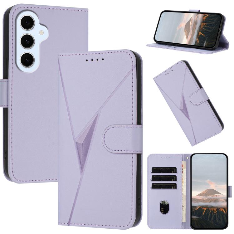 Custodia per telefono in pelle con fibbia a motivo triangolare, For Galaxy S26 FE 5G, For Samsung Galaxy S26 Edge 5G, For Samsung Galaxy S26 Ultra 5G