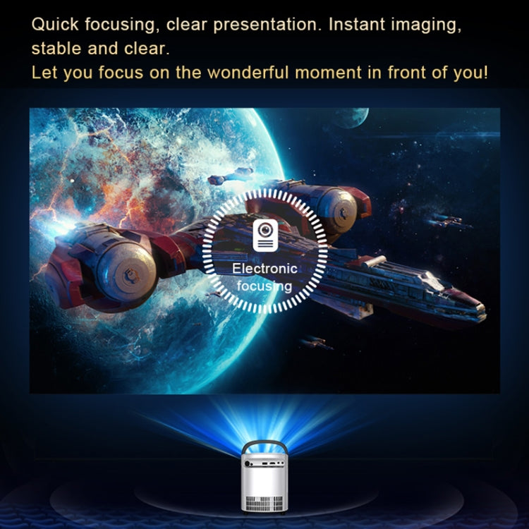 Proiettore portatile HiSilicon 352 Android 9.0 T-2 1920 x 1080P 240ANSI, US Plug, UK Plug, EU Plug