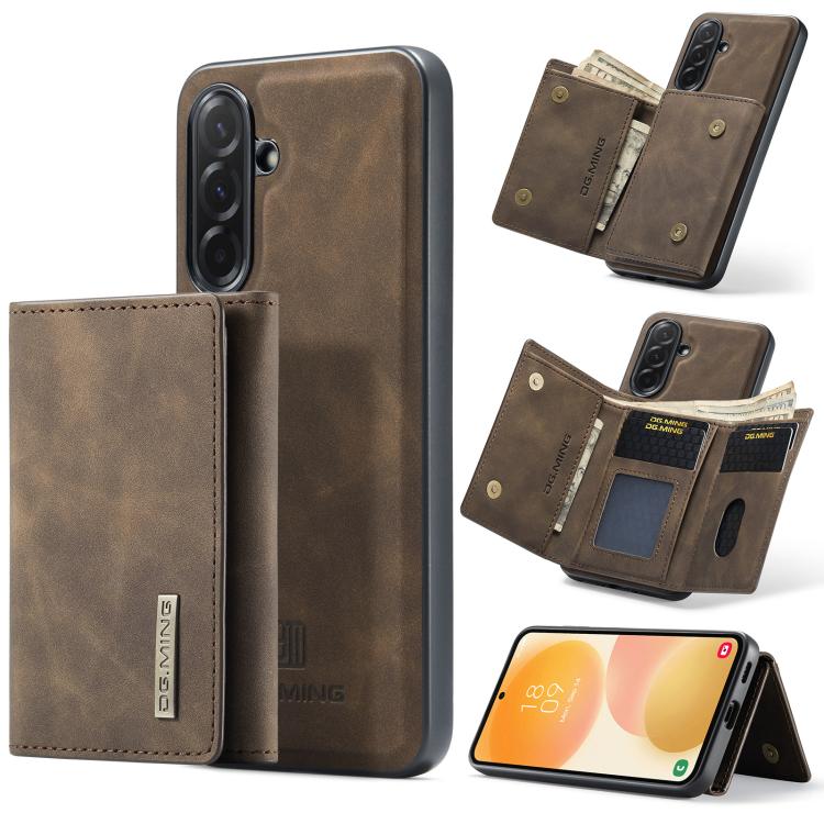 Portafoglio multi-carta DG.MING M1 Series 3-Fold + custodia magnetica per telefono, For Samsung Galaxy A57 5G, For Samsung Galaxy A37 5G, For Galaxy A27 5G, For Samsung Galaxy A17 4G / 5G