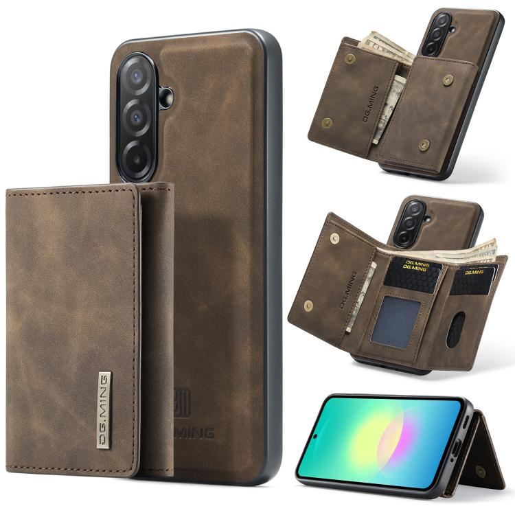 Portafoglio multi-carta DG.MING M1 Series 3-Fold + custodia magnetica per telefono, For Samsung Galaxy A57 5G, For Samsung Galaxy A37 5G, For Galaxy A27 5G, For Samsung Galaxy A17 4G / 5G