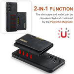 DG.MING M2 Series Borsa multi-carta a 3 pieghe + Custodia magnetica per telefono, For Samsung Galaxy A56 5G, For Samsung Galaxy A26 5G, For Samsung Galaxy A16 5G